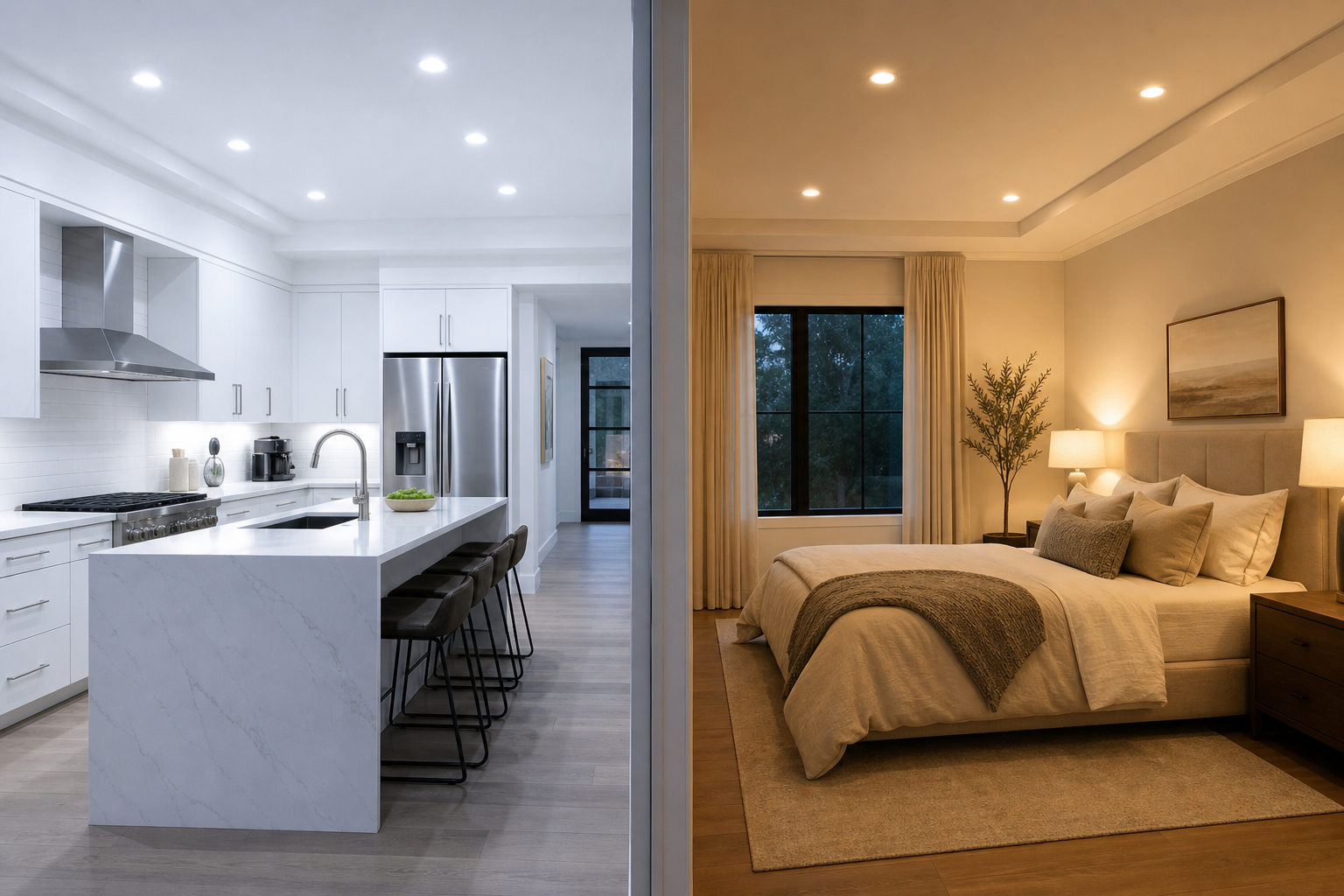 Cool white versus warm white LED lighting comparison