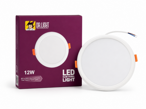 PL5 Slim LED Panel Light · 12W · Round · Cool White · Pack of 4 Pcs