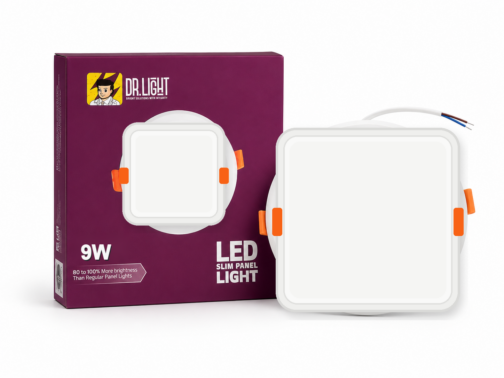 PL5 Slim LED Panel Light · 9W · Square · Cool White · Pack of 4 Pcs